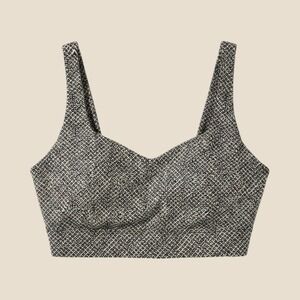 LINC Live Move Explore Sports Bra L Tan Black Animal Print Cut-Out Twist Back